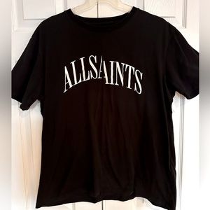 All Saints Black Short Sleeve Tee